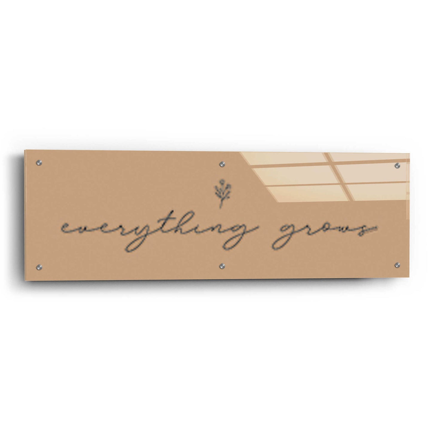 Epic Art 'Everything Grows' by Lady Louise Designs, Acrylic Glass Wall Art,36x12