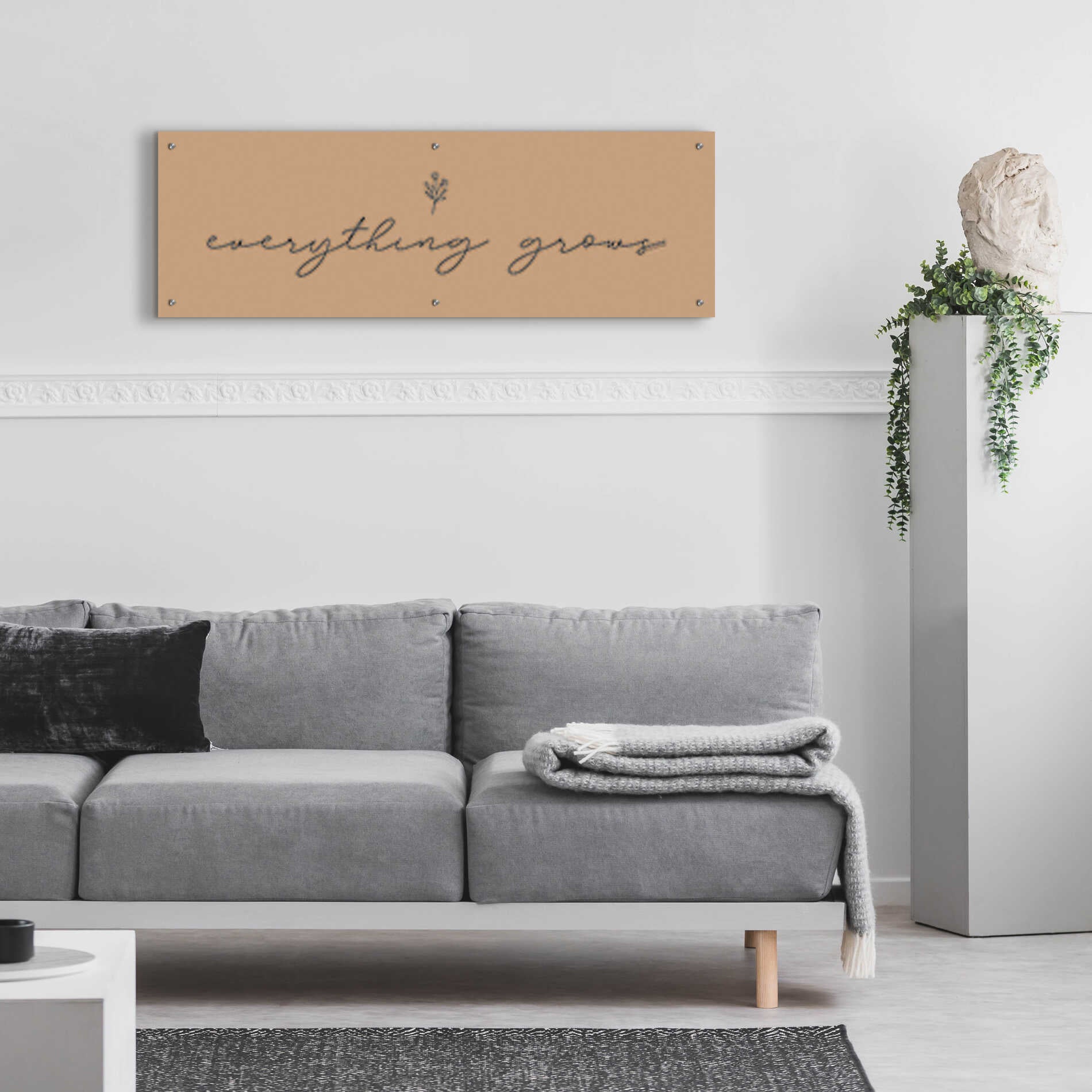 Epic Art 'Everything Grows' by Lady Louise Designs, Acrylic Glass Wall Art,48x16