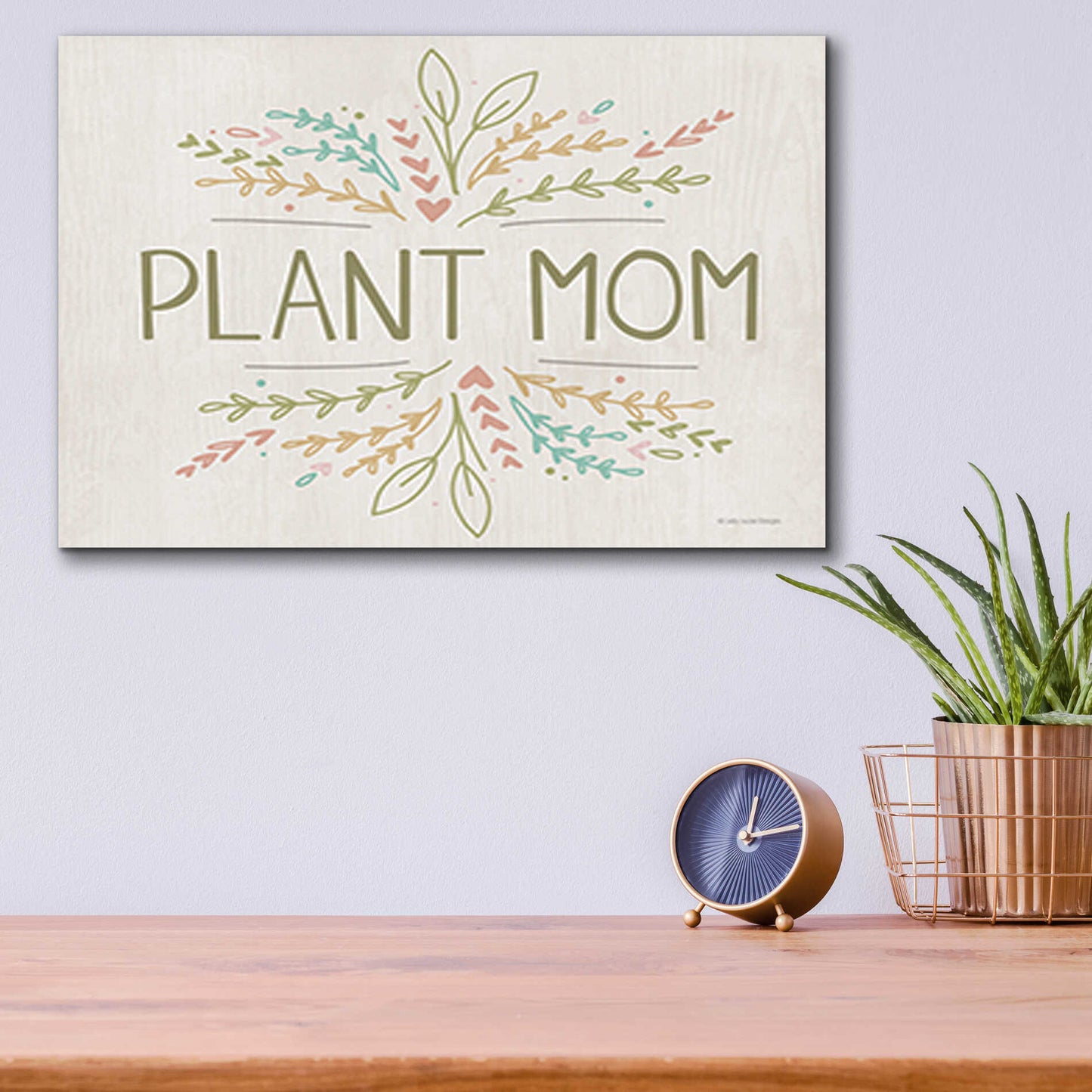 Epic Art 'Plant Mom' by Lady Louise Designs, Acrylic Glass Wall Art,16x12