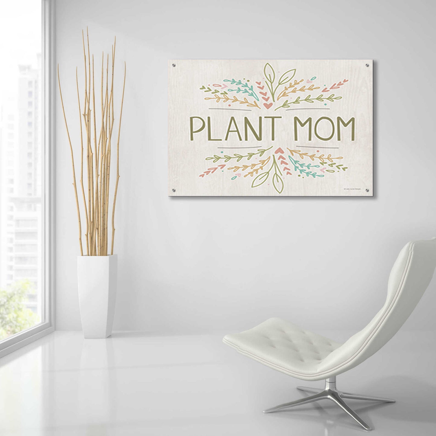 Epic Art 'Plant Mom' by Lady Louise Designs, Acrylic Glass Wall Art,36x24