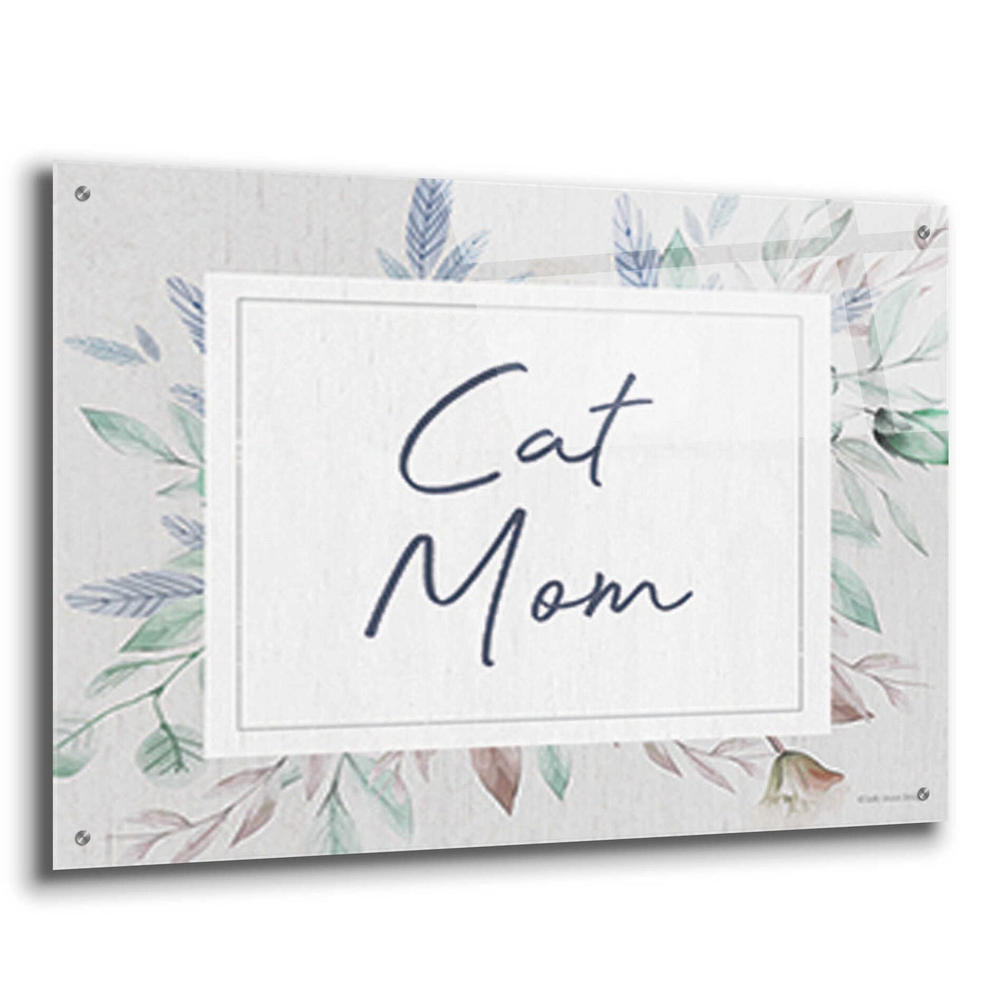 Epic Art 'Cat Mom' by Lady Louise Designs, Acrylic Glass Wall Art,36x24