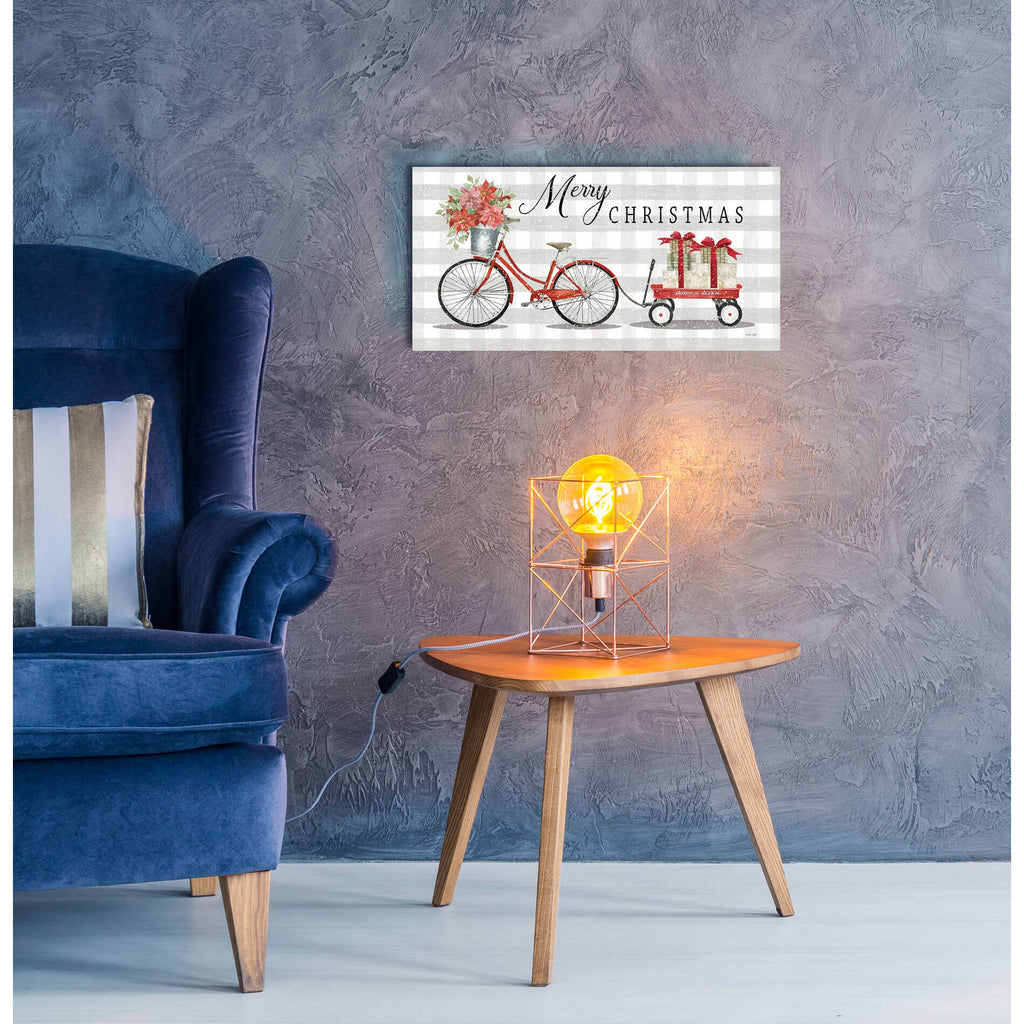 Epic Art 'Christmas Delivery II' by Cindy Jacobs, Acrylic Glass Wall Art,24x12