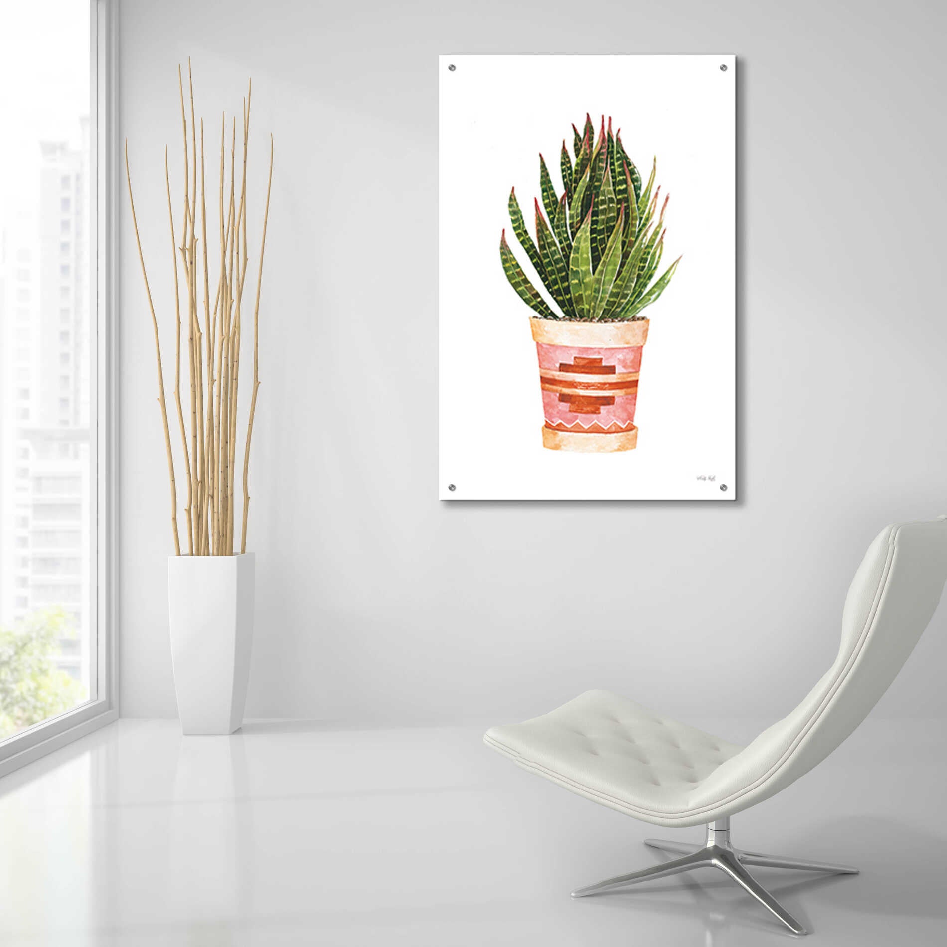 Epic Art 'Aztec Pot IV' by Cindy Jacobs, Acrylic Glass Wall Art,24x36