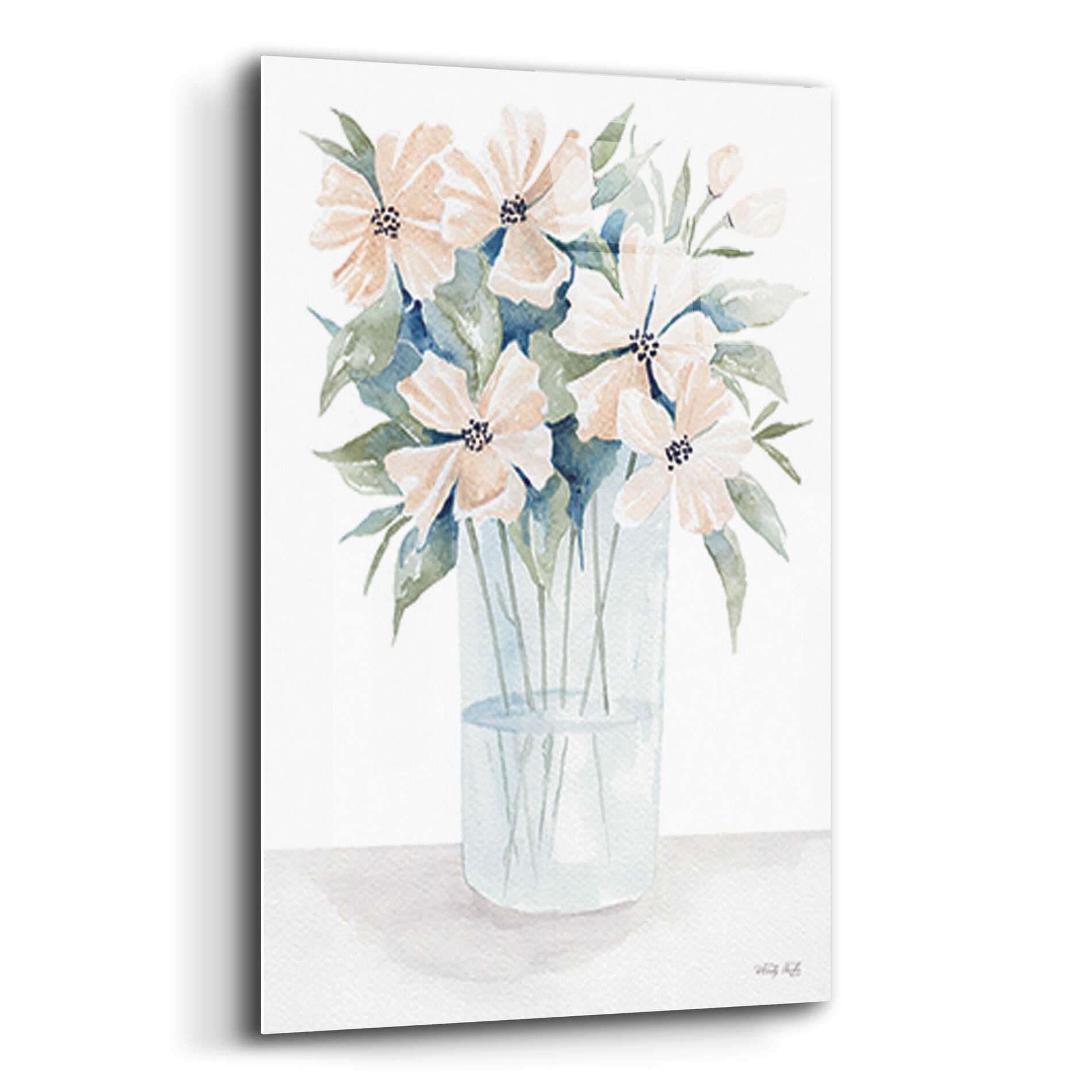 Epic Art 'Sweet Sophistication Floral I' by Cindy Jacobs, Acrylic Glass Wall Art,12x16