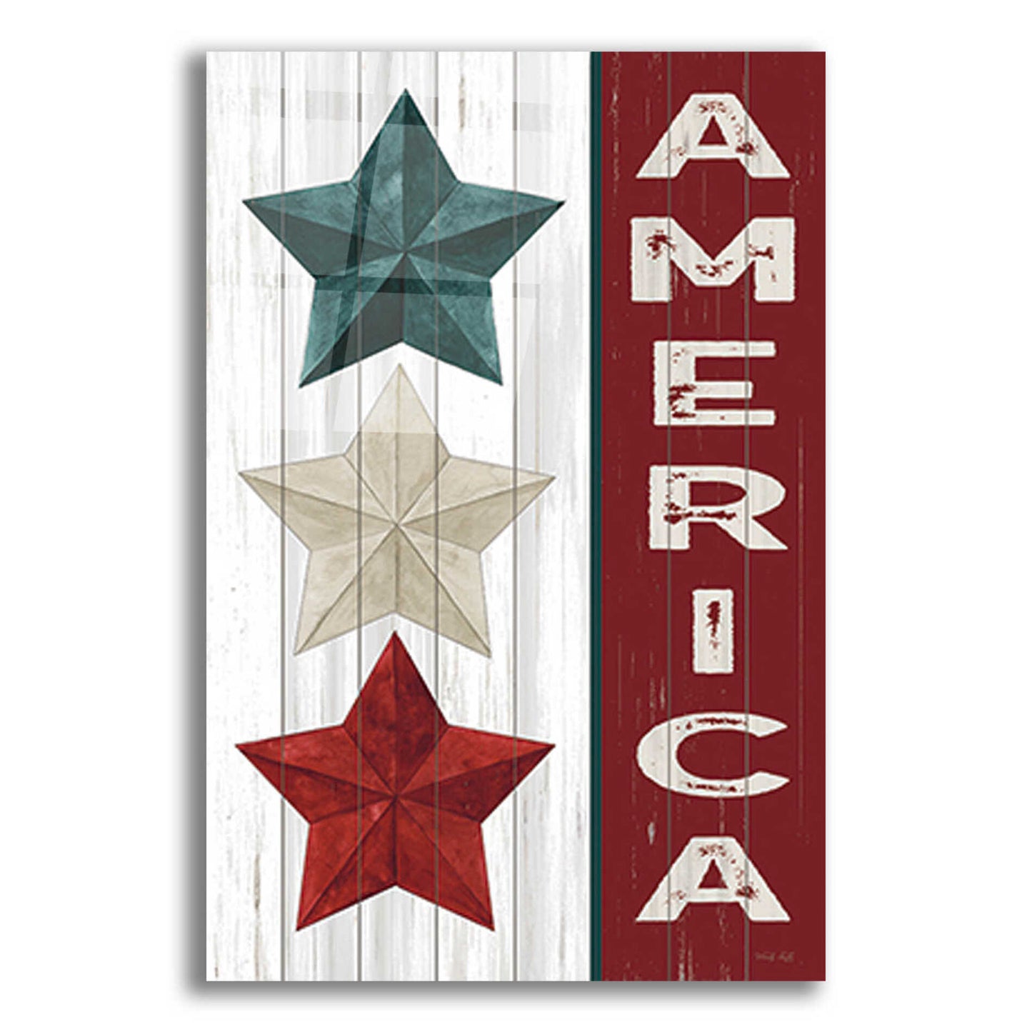 Epic Art 'America' by Cindy Jacobs, Acrylic Glass Wall Art,12x16