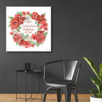 Epic Art 'Christmas Faith, Hope & Love Wreath' by Cindy Jacobs, Acrylic Glass Wall Art,36x36