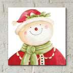 Epic Art 'Holiday Snowman' by Cindy Jacobs, Acrylic Glass Wall Art,12x12