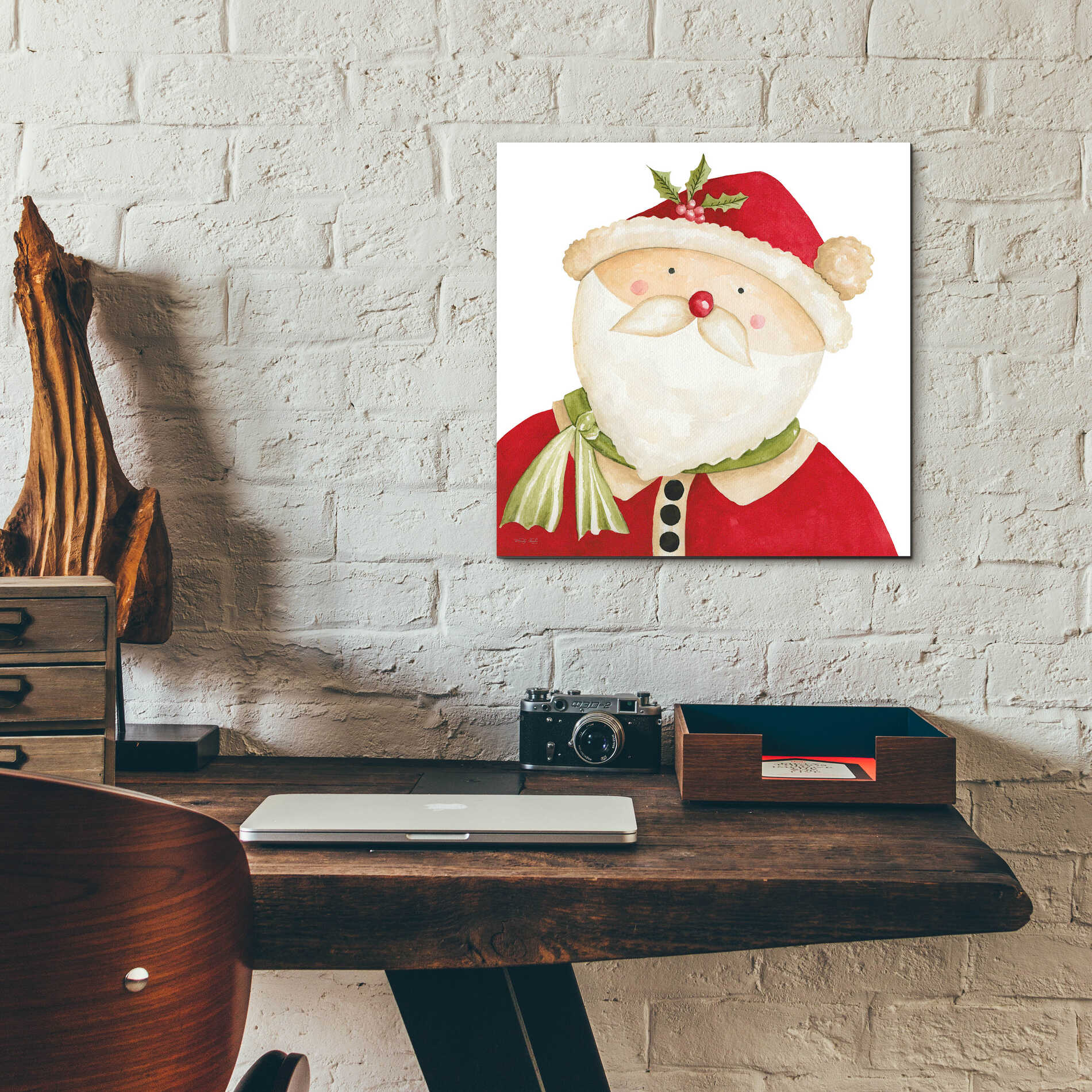 Epic Art 'Mr. Claus' by Cindy Jacobs, Acrylic Glass Wall Art,12x12