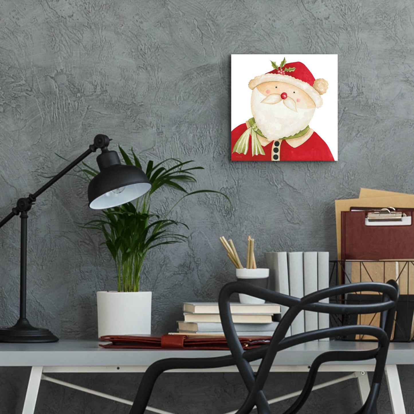 Epic Art 'Mr. Claus' by Cindy Jacobs, Acrylic Glass Wall Art,12x12