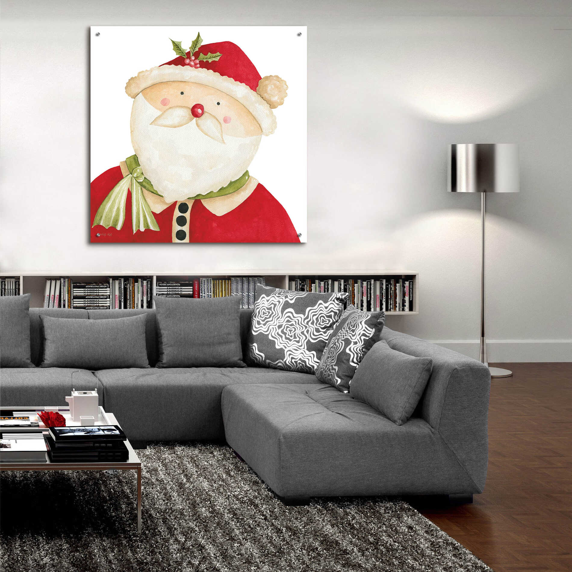 Epic Art 'Mr. Claus' by Cindy Jacobs, Acrylic Glass Wall Art,36x36