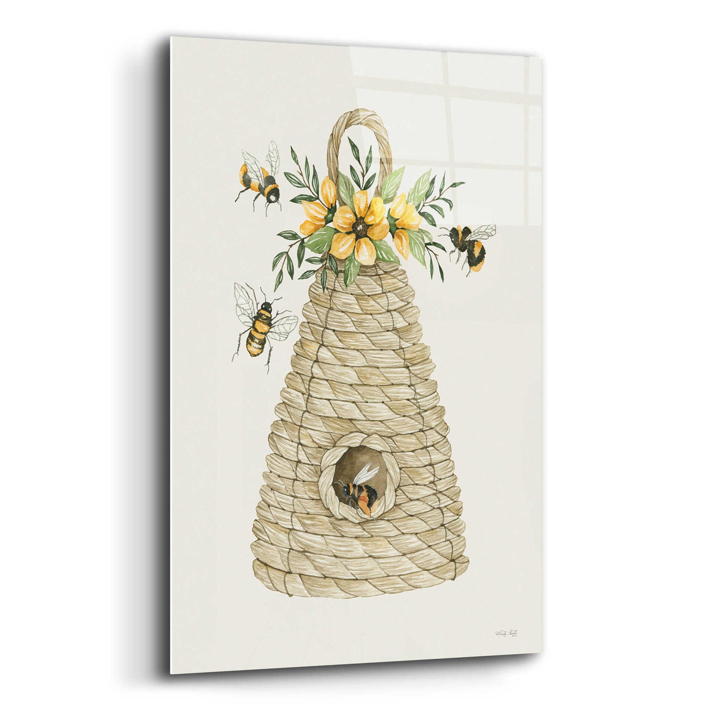 Epic Art 'Bee Hive Home' by Cindy Jacobs, Acrylic Glass Wall Art,12x16