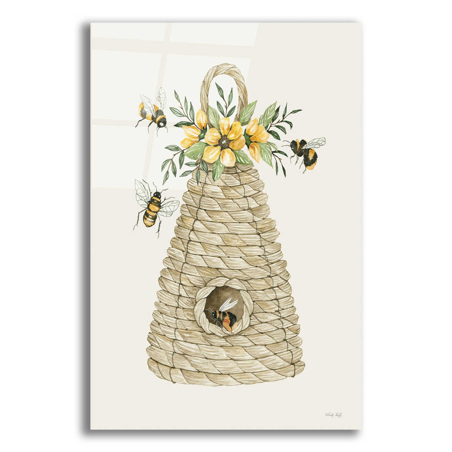 Epic Art 'Bee Hive Home' by Cindy Jacobs, Acrylic Glass Wall Art,12x16