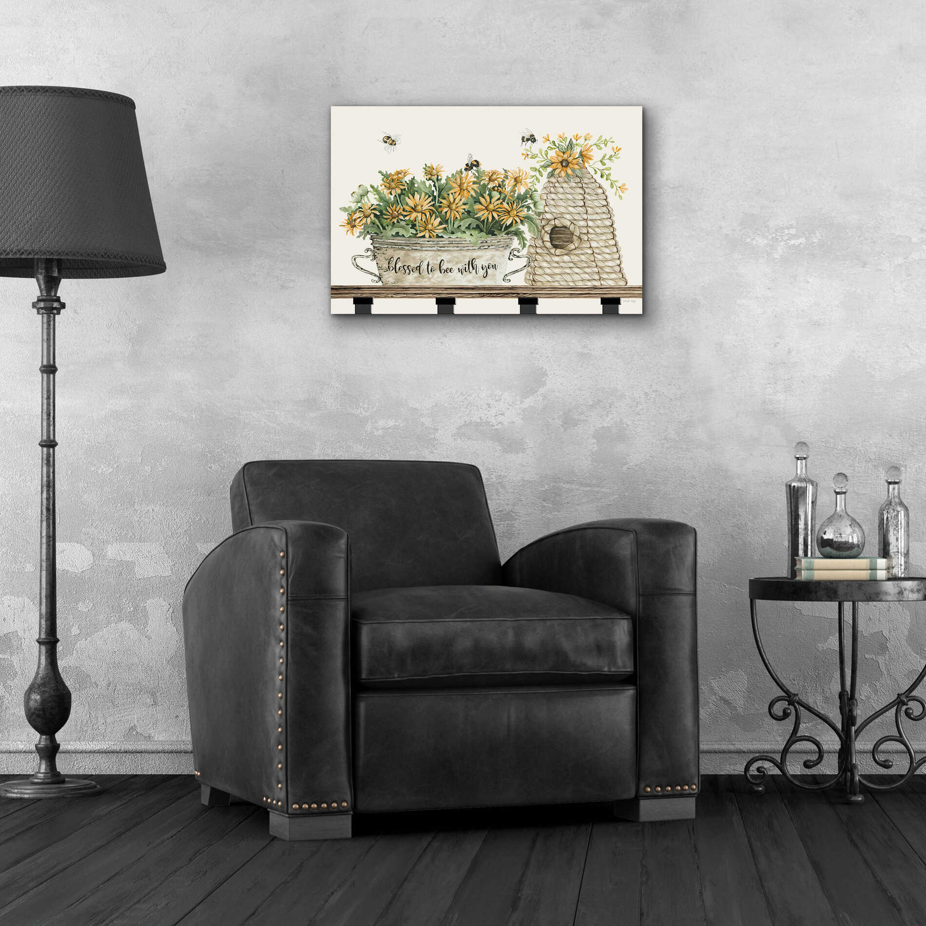 Epic Art 'Blessed to Be With You Bee Hive' by Cindy Jacobs, Acrylic Glass Wall Art,24x16