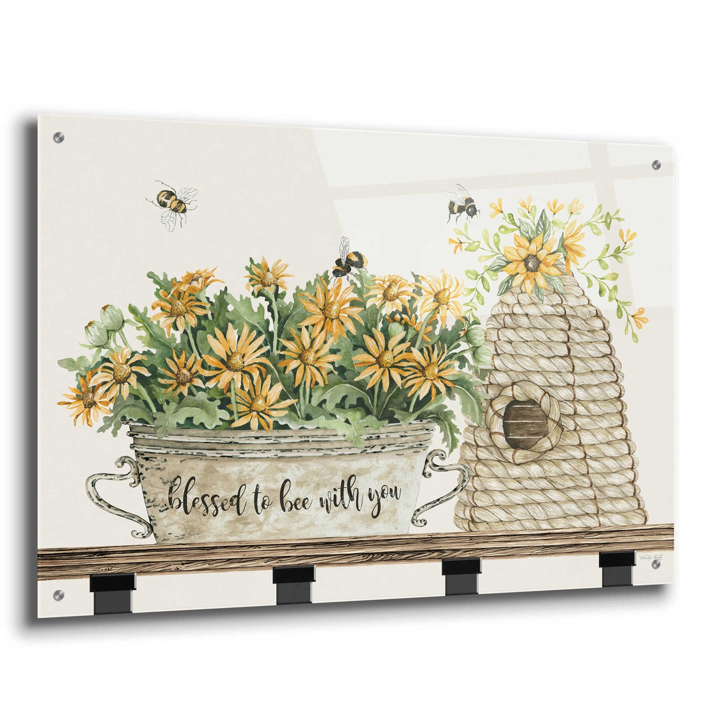 Epic Art 'Blessed to Be With You Bee Hive' by Cindy Jacobs, Acrylic Glass Wall Art,36x24