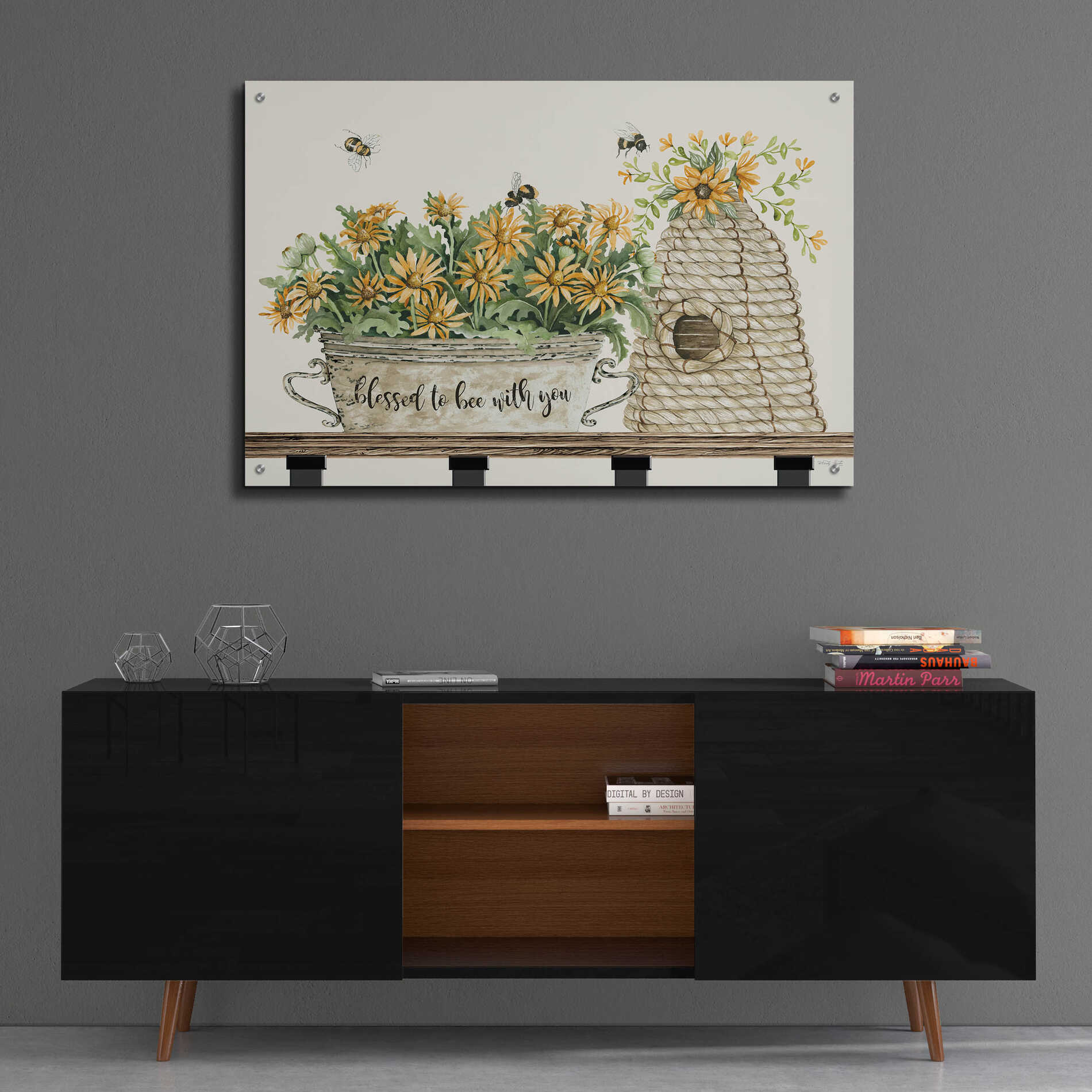 Epic Art 'Blessed to Be With You Bee Hive' by Cindy Jacobs, Acrylic Glass Wall Art,36x24