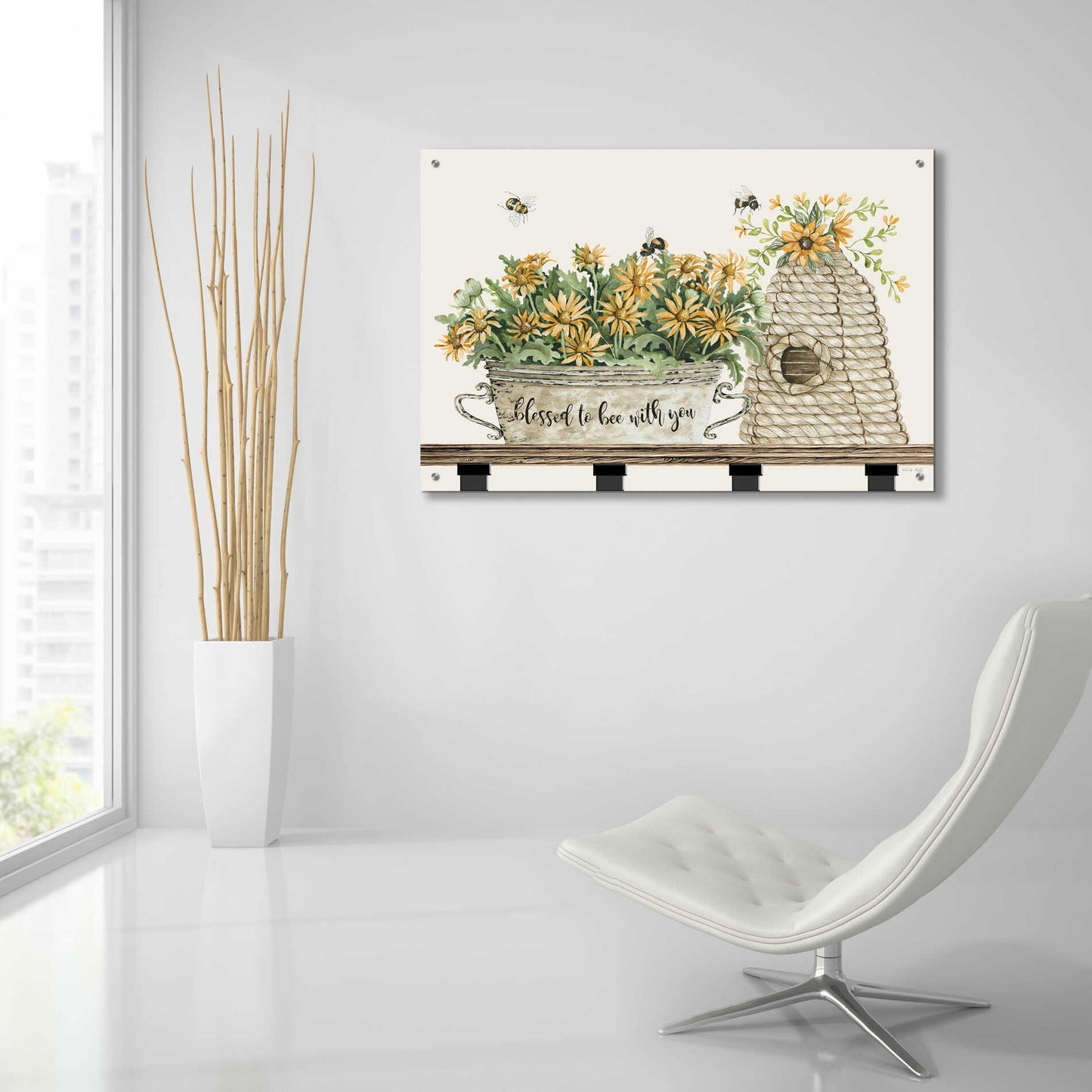 Epic Art 'Blessed to Be With You Bee Hive' by Cindy Jacobs, Acrylic Glass Wall Art,36x24