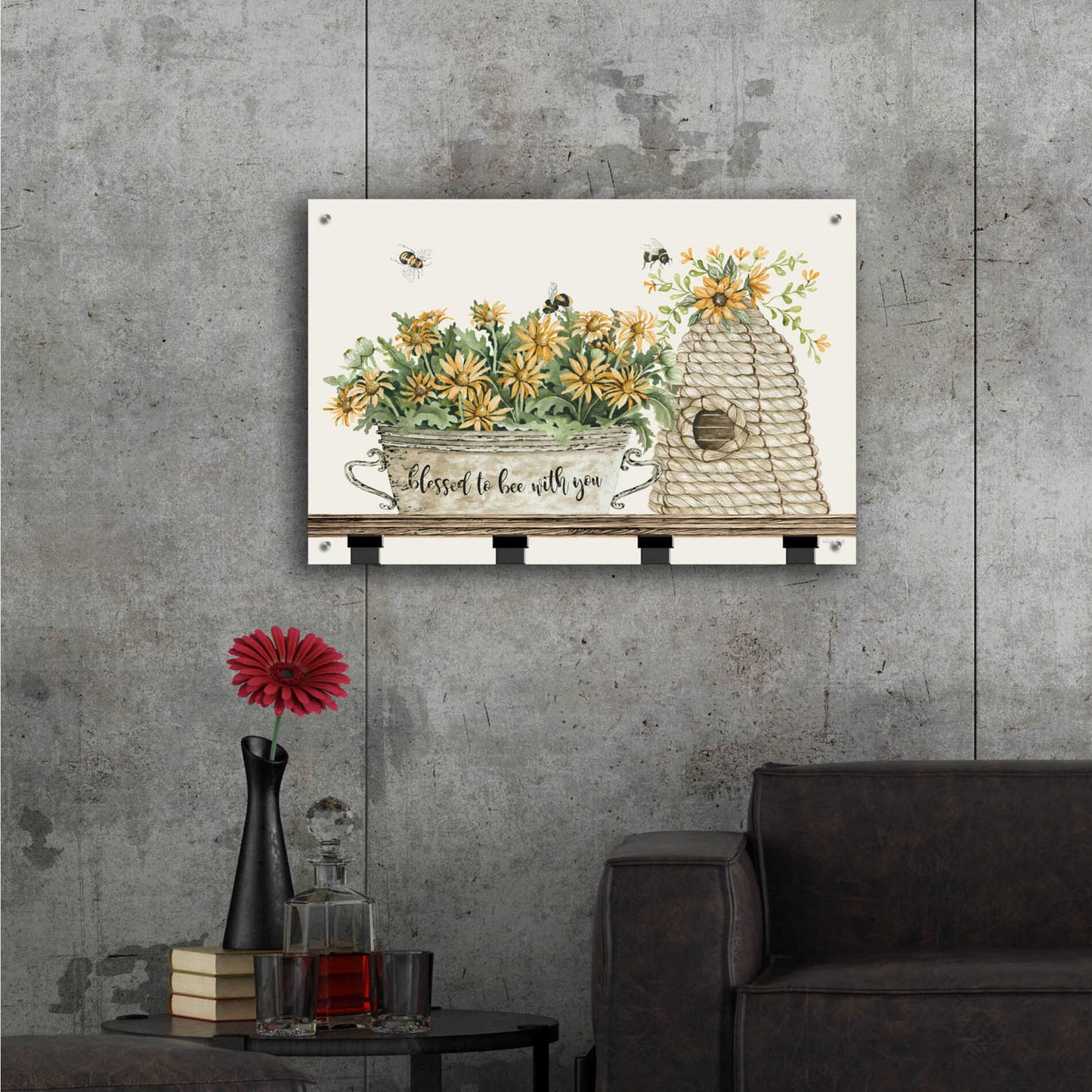 Epic Art 'Blessed to Be With You Bee Hive' by Cindy Jacobs, Acrylic Glass Wall Art,36x24