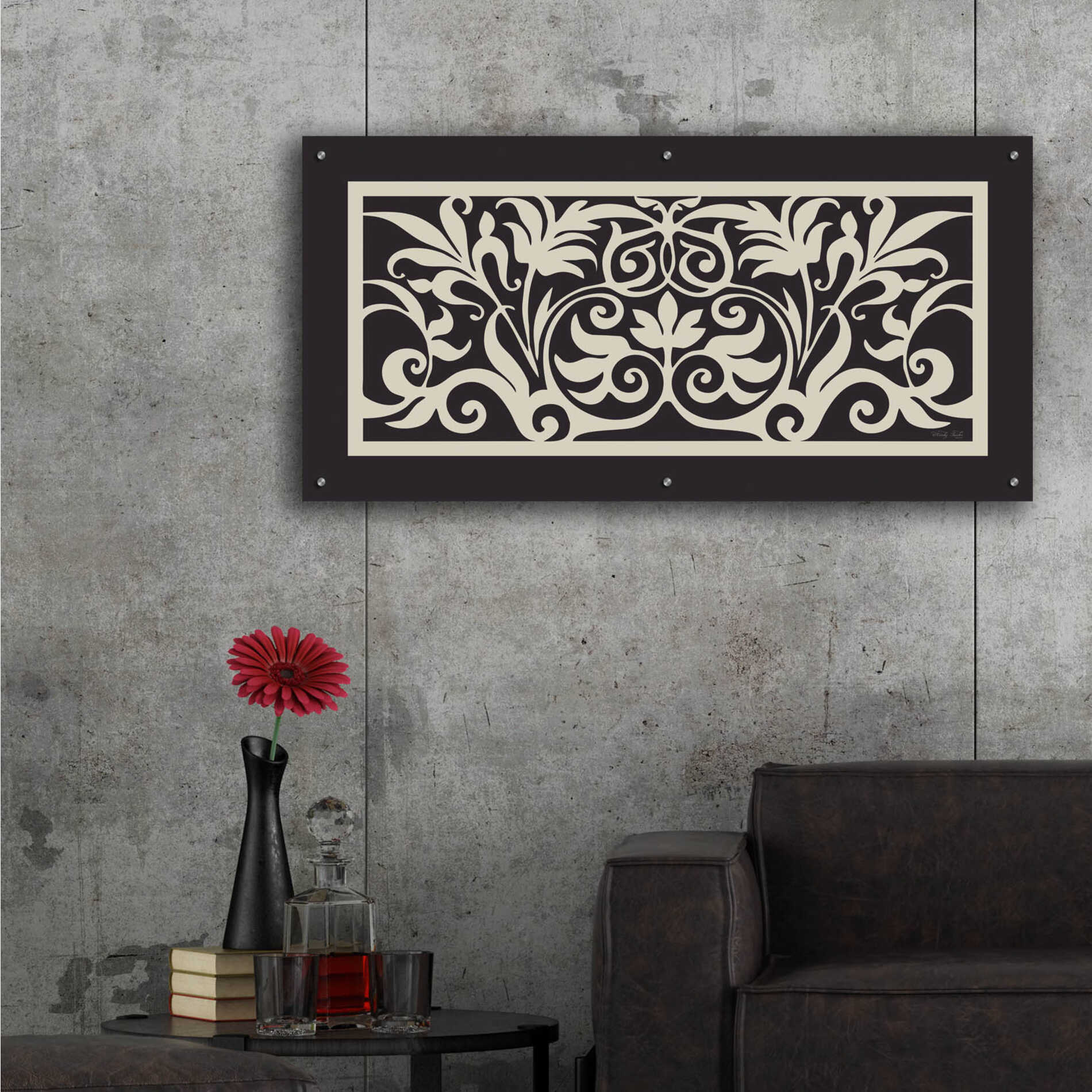 Epic Art 'Patterned Grill I' by Cindy Jacobs, Acrylic Glass Wall Art,48x24