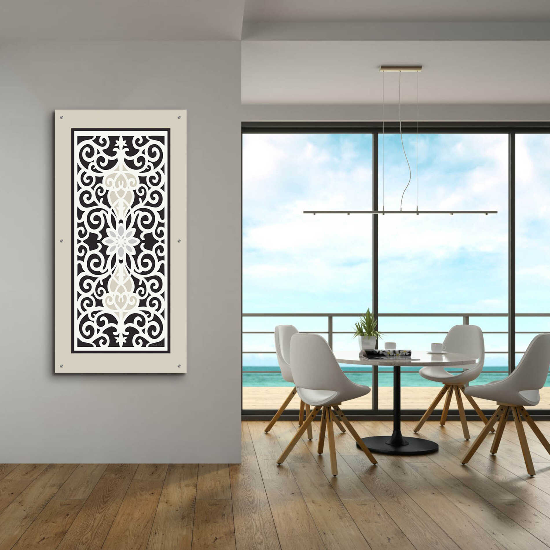 Epic Art 'Patterned Grill III' by Cindy Jacobs, Acrylic Glass Wall Art,24x48