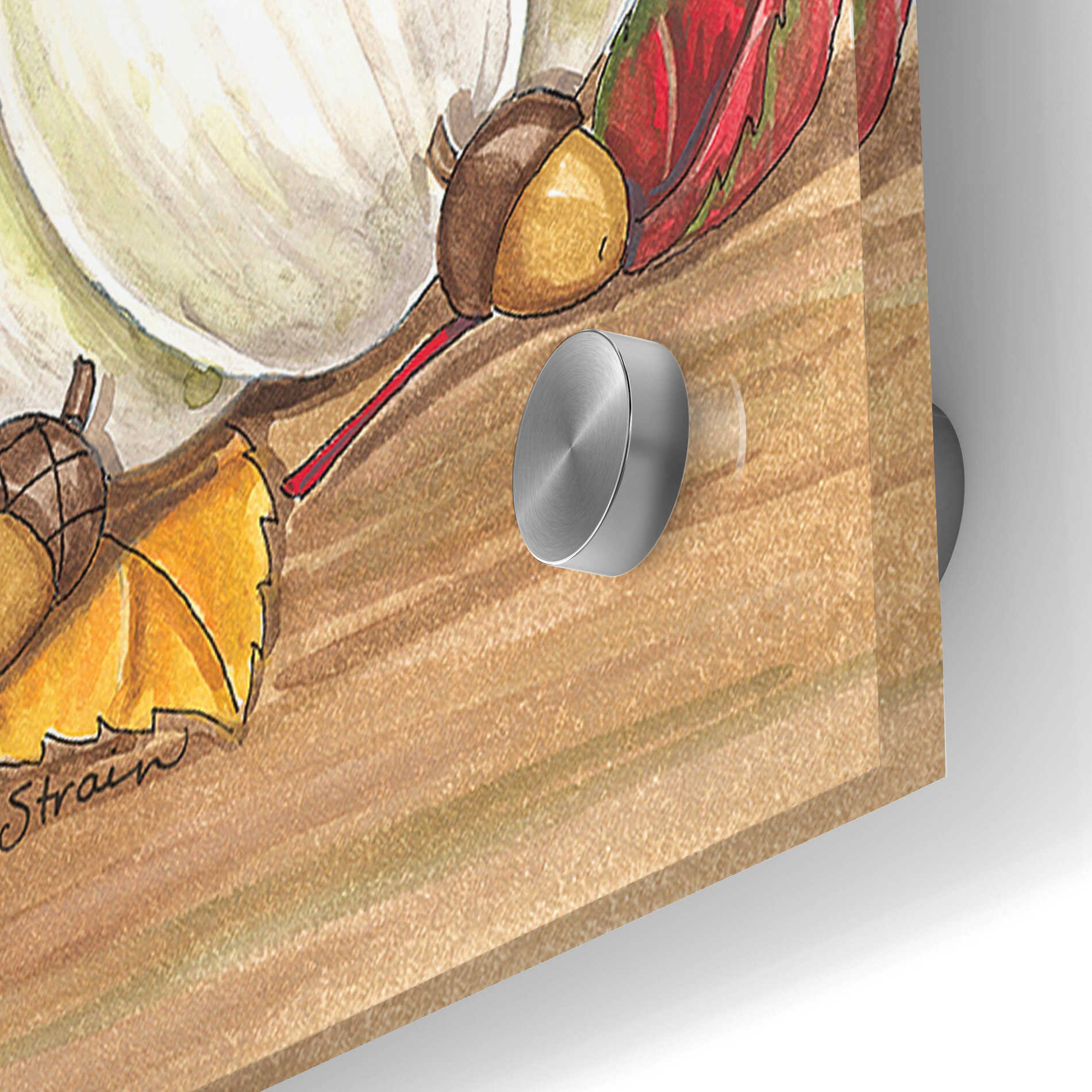 Epic Art 'Pumpkin Patch Owl' by Deb Strain, Acrylic Glass Wall Art,24x36