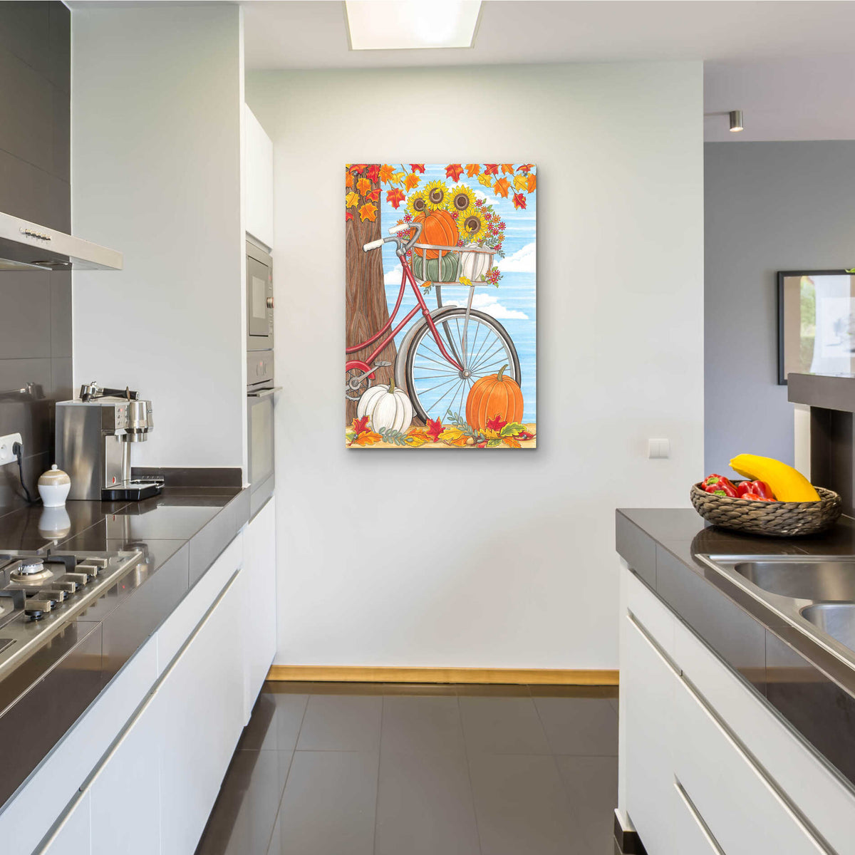 Epic Art 'Fall Bicycle' by Deb Strain, Acrylic Glass Wall Art,24x36