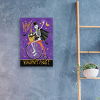 Epic Art 'Skelton on Bicycle' by Deb Strain, Acrylic Glass Wall Art,16x24