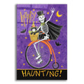 Epic Art 'Skelton on Bicycle' by Deb Strain, Acrylic Glass Wall Art