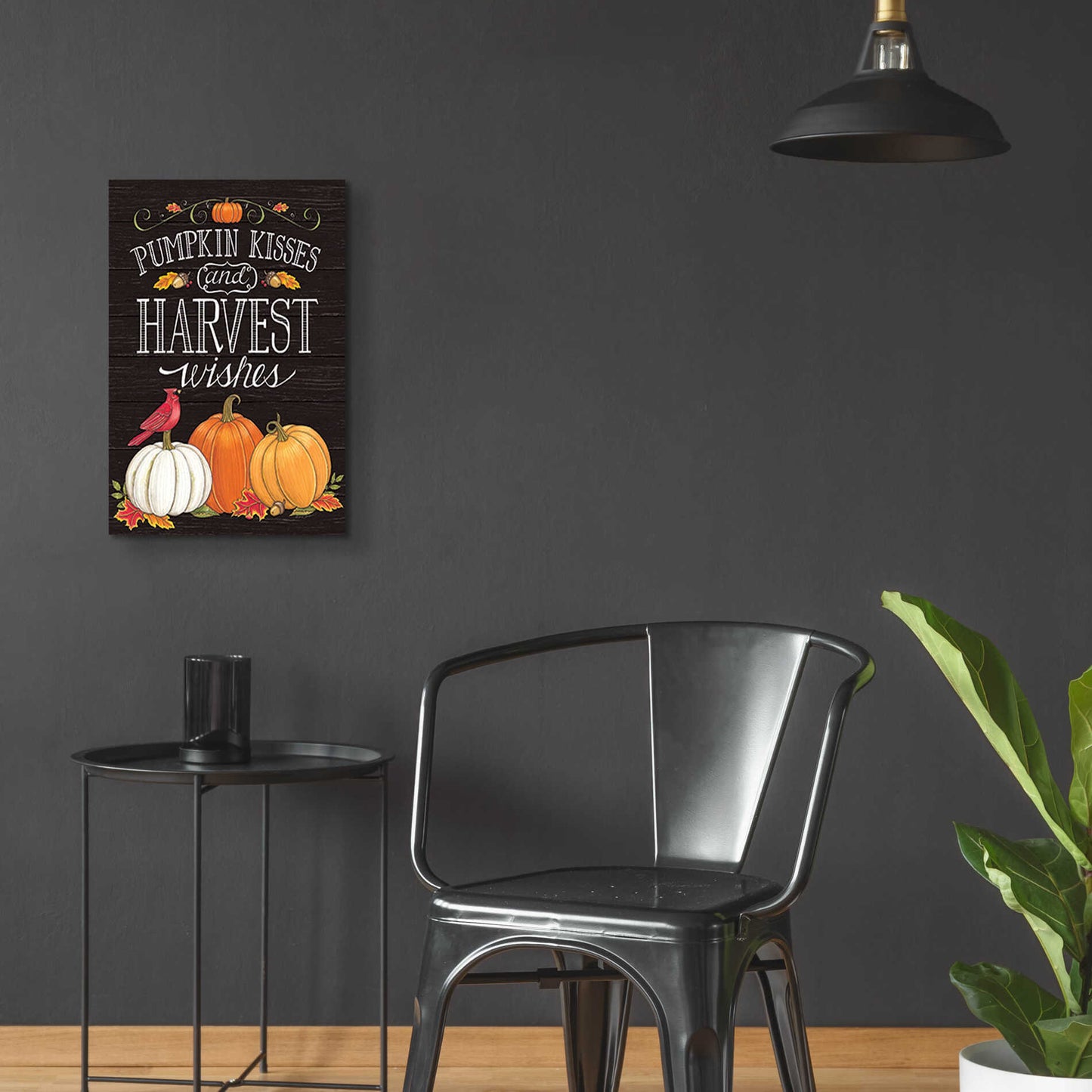 Epic Art 'Pumpkin Kisses & Harvest Wishes' by Deb Strain, Acrylic Glass Wall Art,16x24
