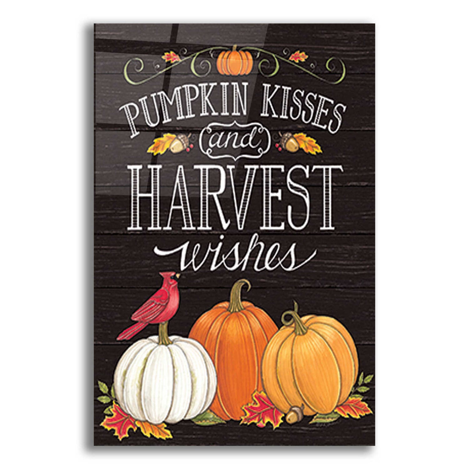 Epic Art 'Pumpkin Kisses & Harvest Wishes' by Deb Strain, Acrylic Glass Wall Art