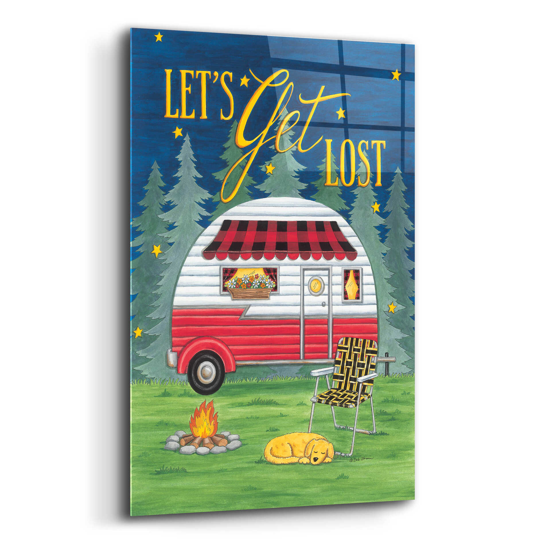 Epic Art 'Let's Get Lost' by Deb Strain, Acrylic Glass Wall Art,12x16