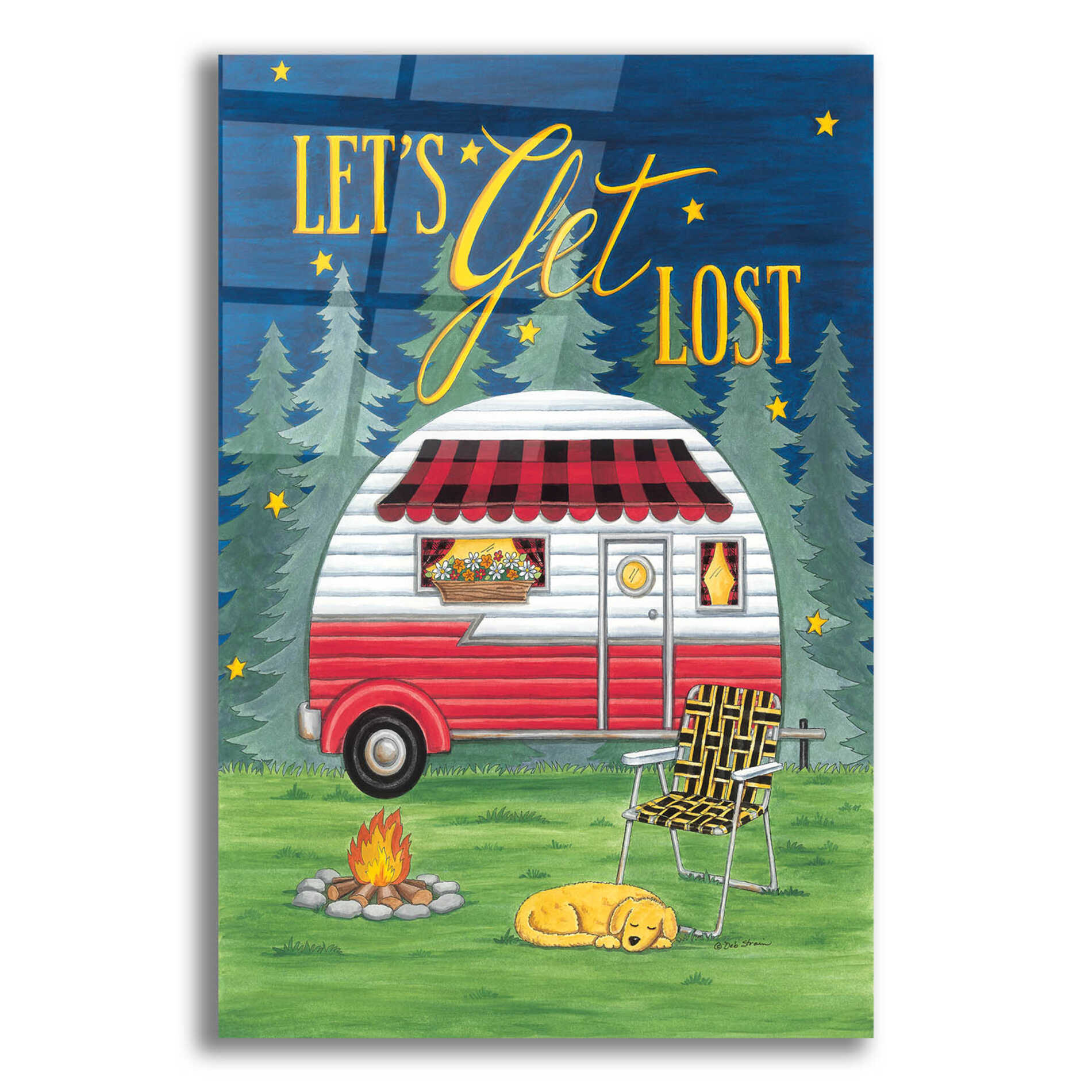 Epic Art 'Let's Get Lost' by Deb Strain, Acrylic Glass Wall Art,16x24