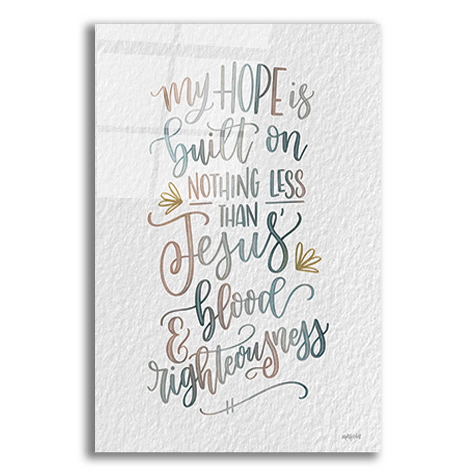 Epic Art 'My Hope' by Imperfect Dust, Acrylic Glass Wall Art,12x16