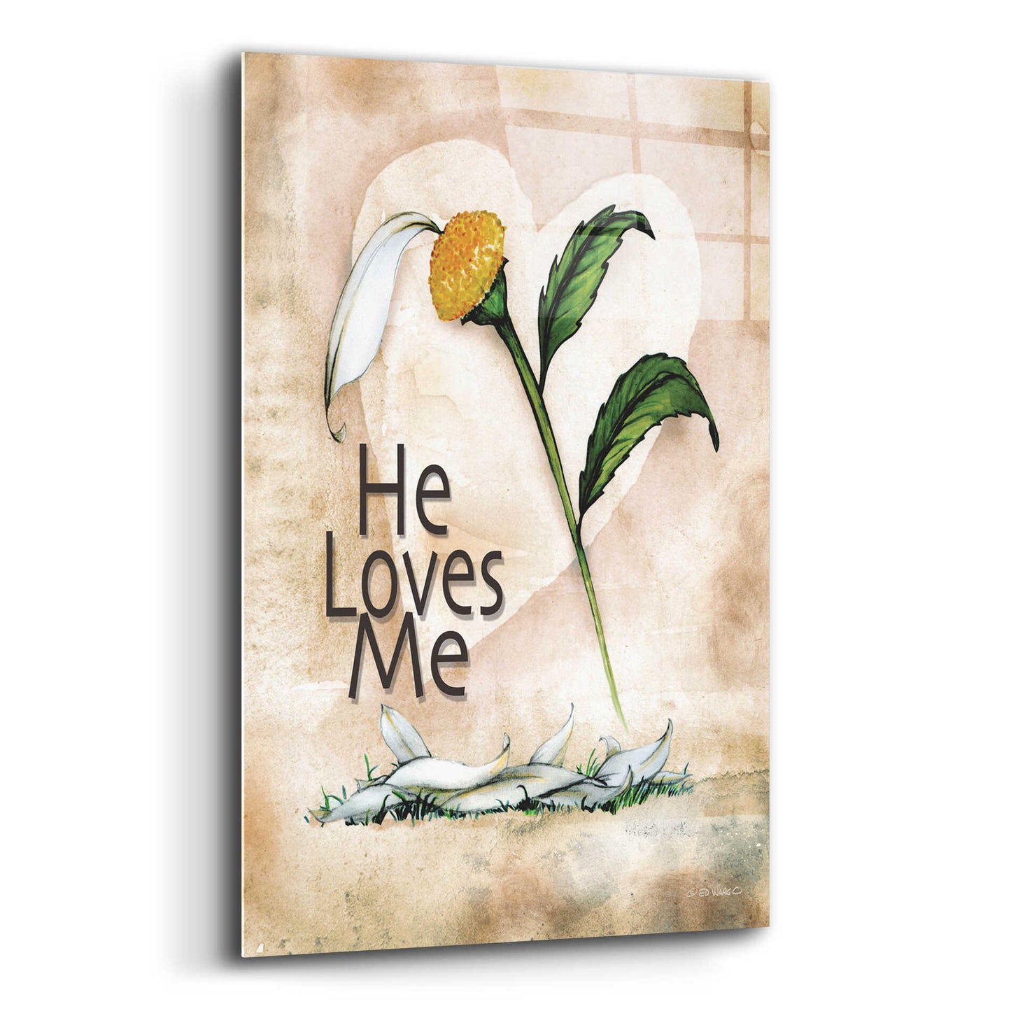 Epic Art 'He Loves Me' by Ed Wargo, Acrylic Glass Wall Art,12x16