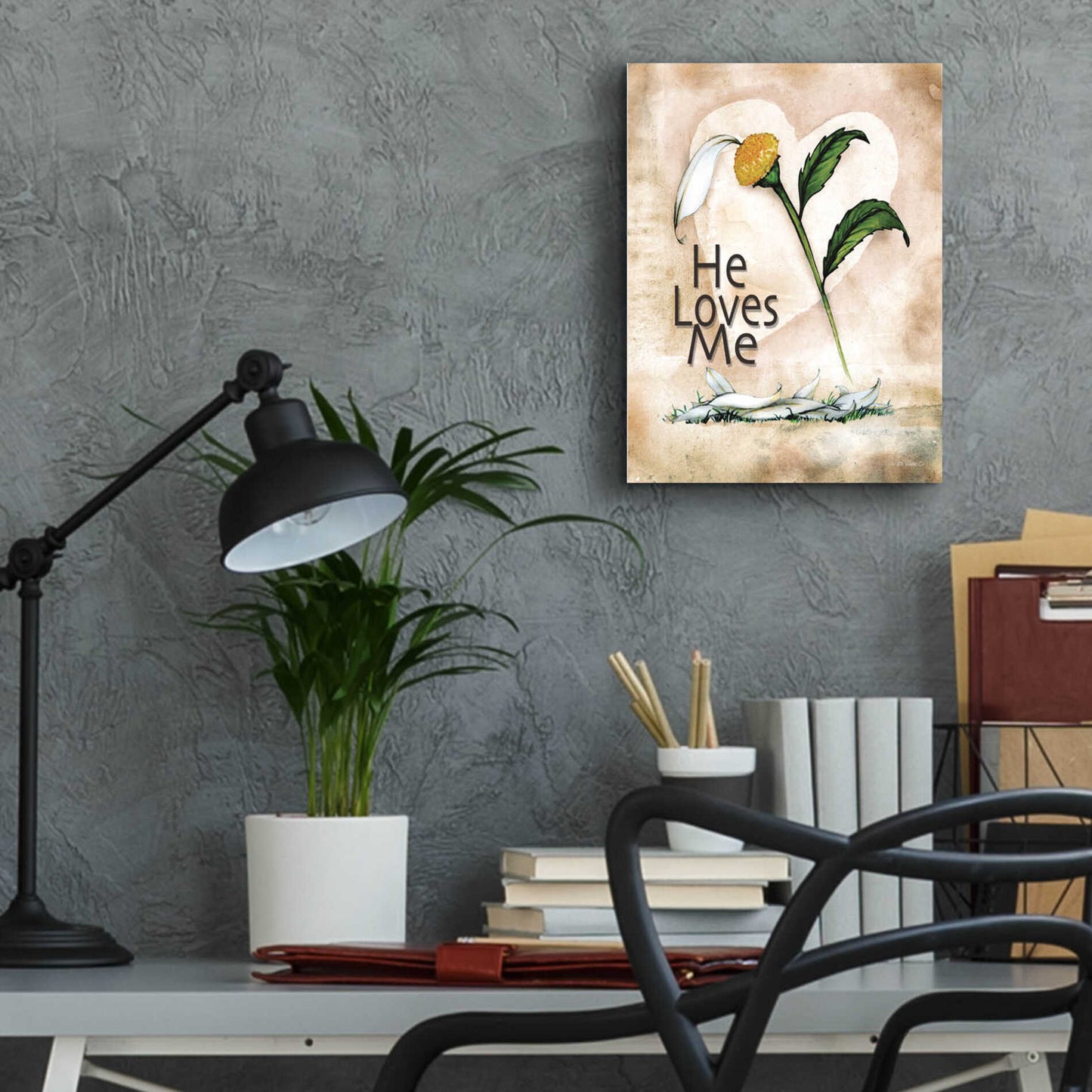 Epic Art 'He Loves Me' by Ed Wargo, Acrylic Glass Wall Art,12x16