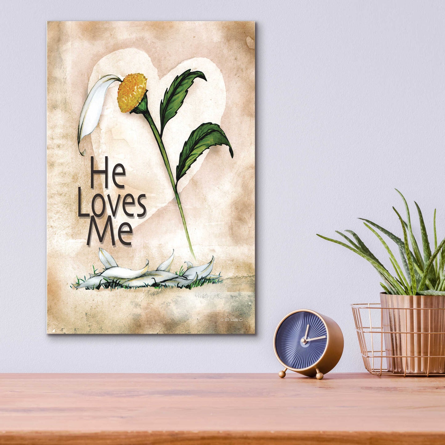 Epic Art 'He Loves Me' by Ed Wargo, Acrylic Glass Wall Art,12x16