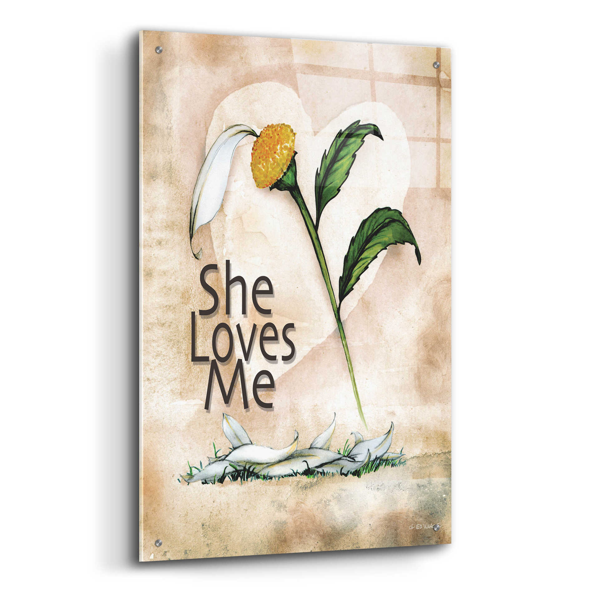 Epic Art 'She Loves Me' by Ed Wargo, Acrylic Glass Wall Art,24x36