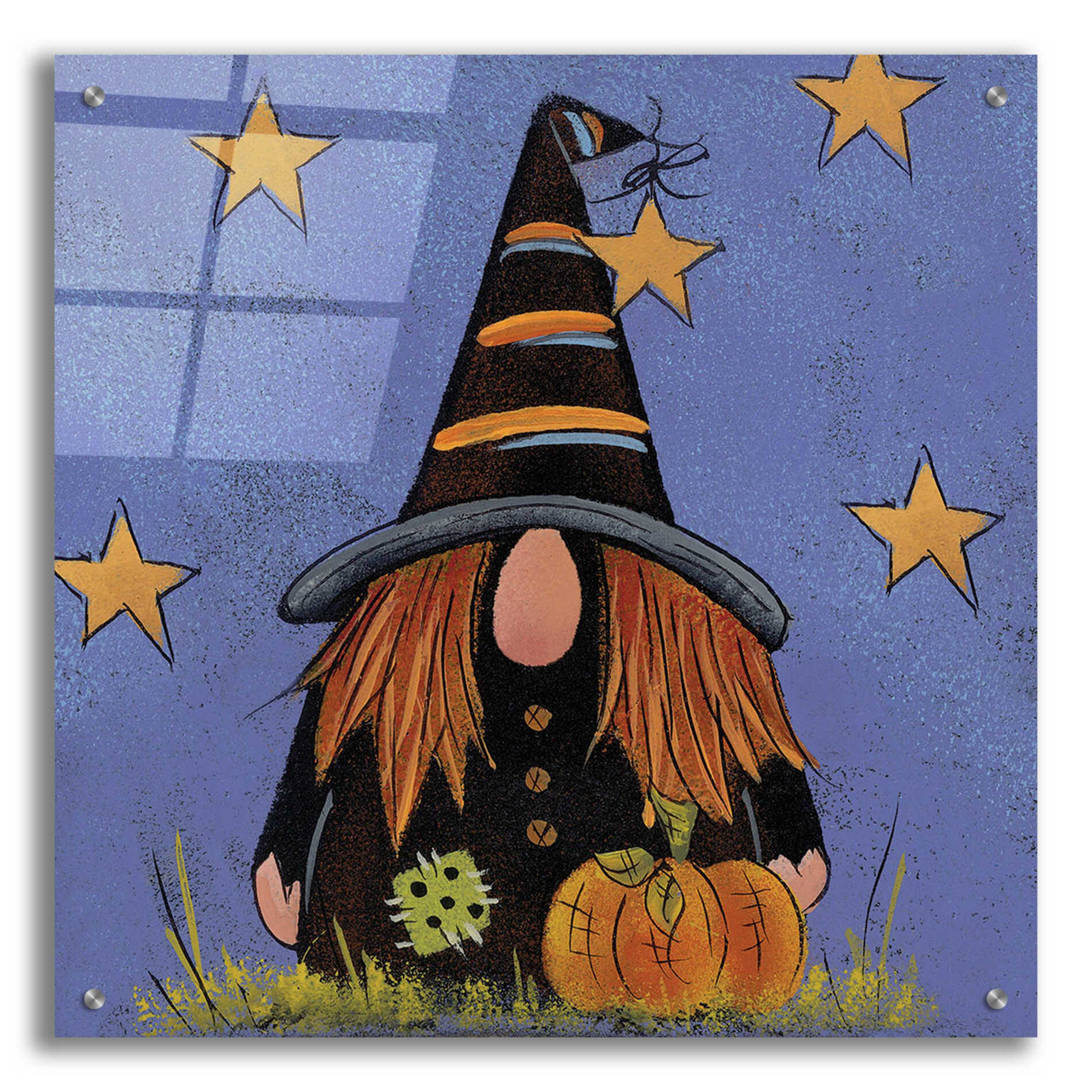 Epic Art 'Halloween Gnome' by Lisa Hilliker, Acrylic Glass Wall Art,24x24