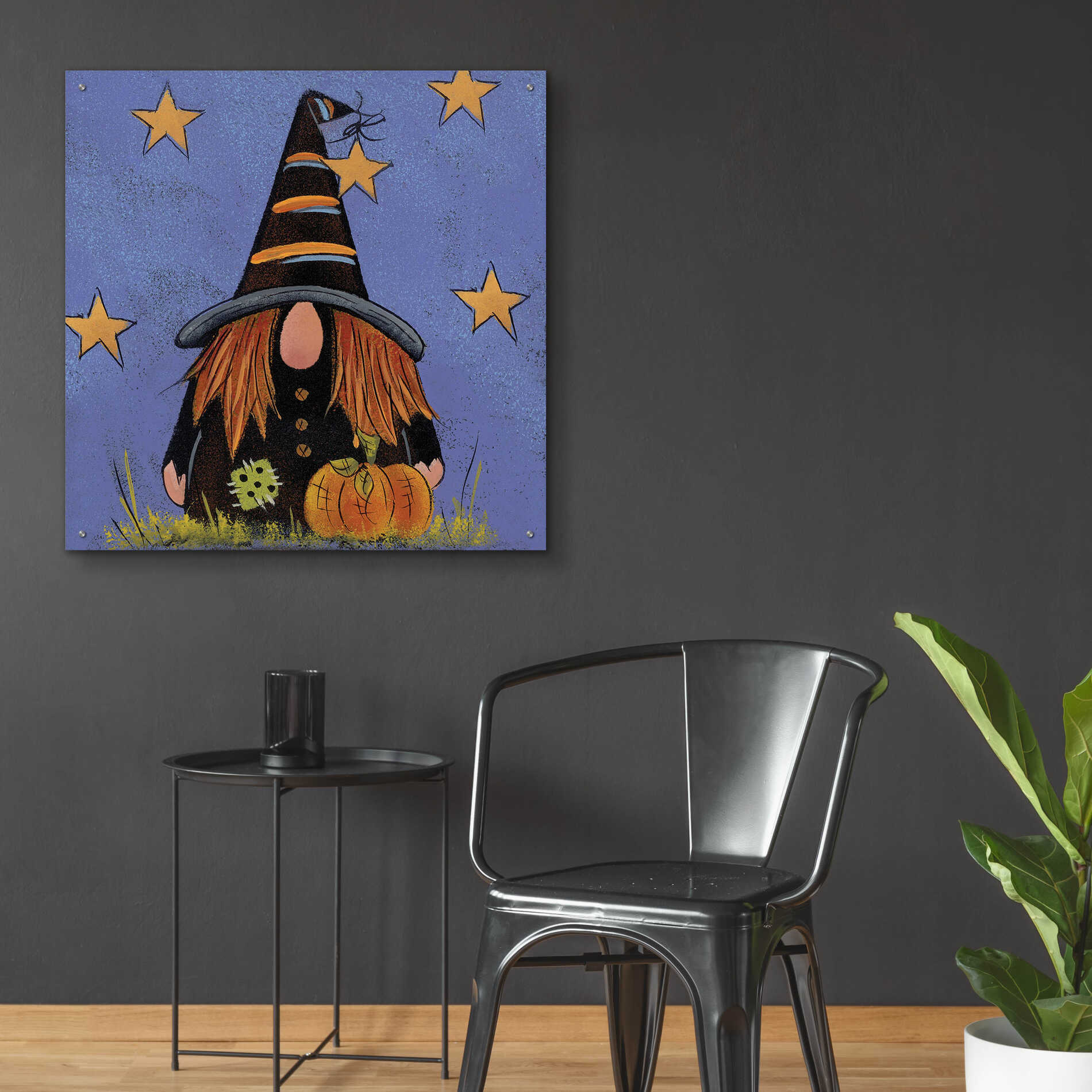 Epic Art 'Halloween Gnome' by Lisa Hilliker, Acrylic Glass Wall Art,36x36