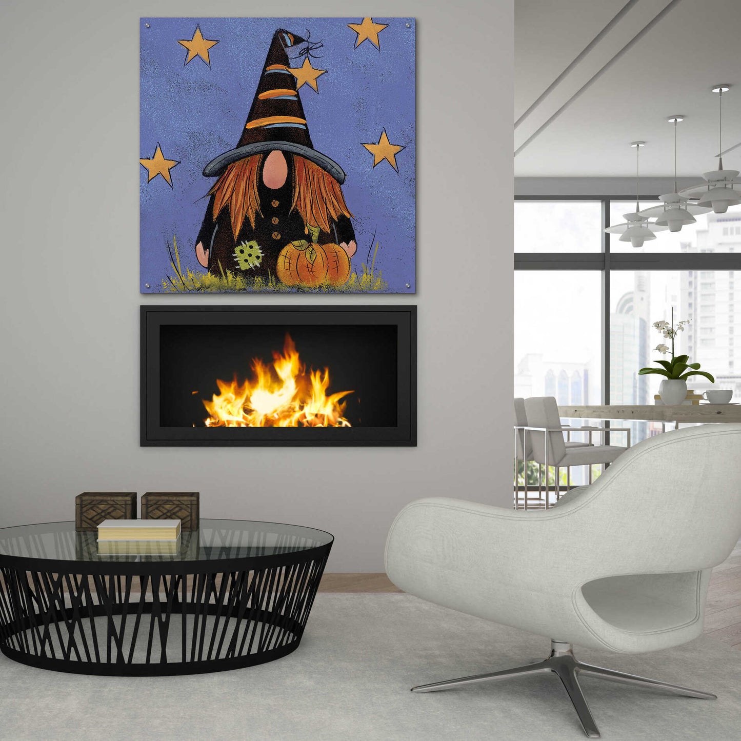 Epic Art 'Halloween Gnome' by Lisa Hilliker, Acrylic Glass Wall Art,36x36
