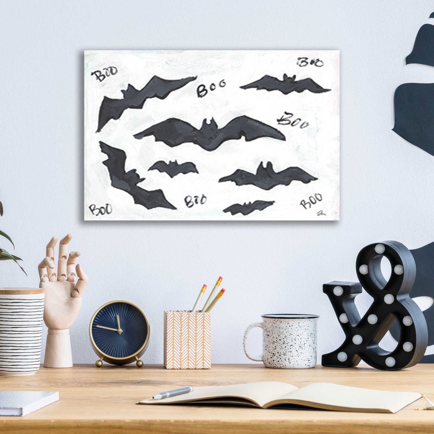 Epic Art 'Boo Bats' by Cindy Jacobs, Acrylic Glass Wall Art,16x12