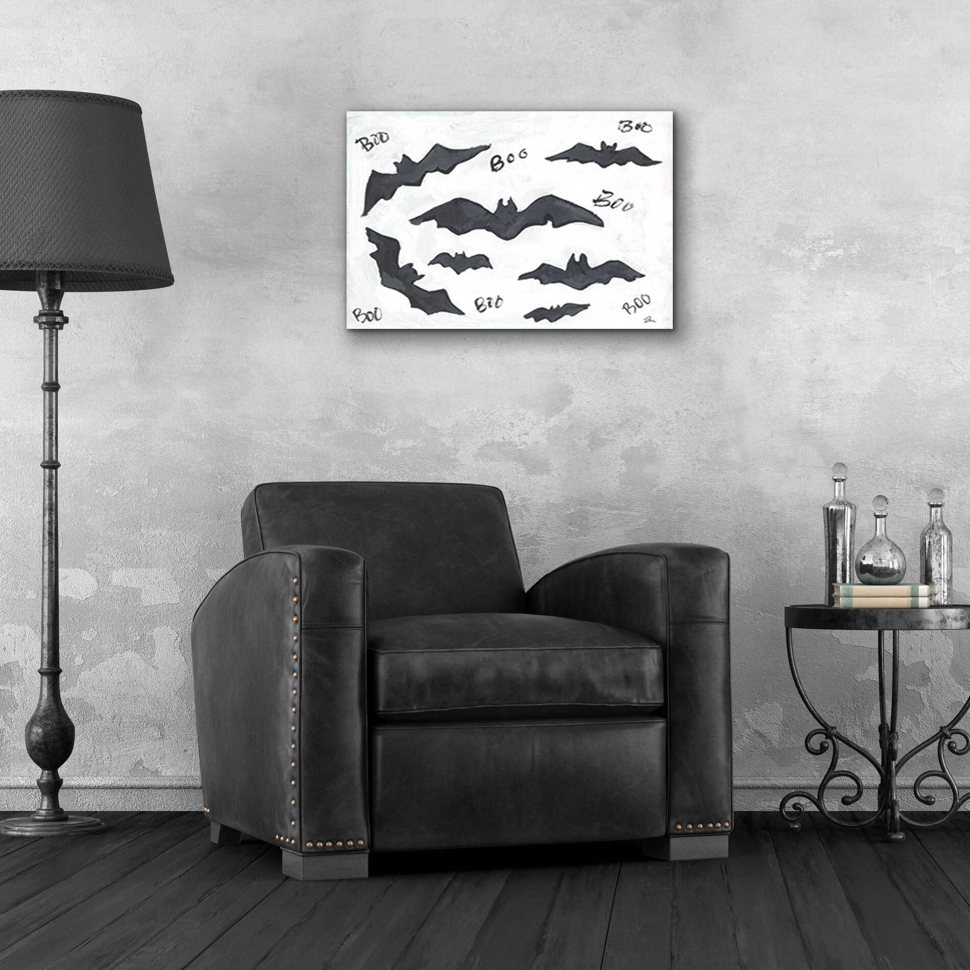 Epic Art 'Boo Bats' by Cindy Jacobs, Acrylic Glass Wall Art,24x16