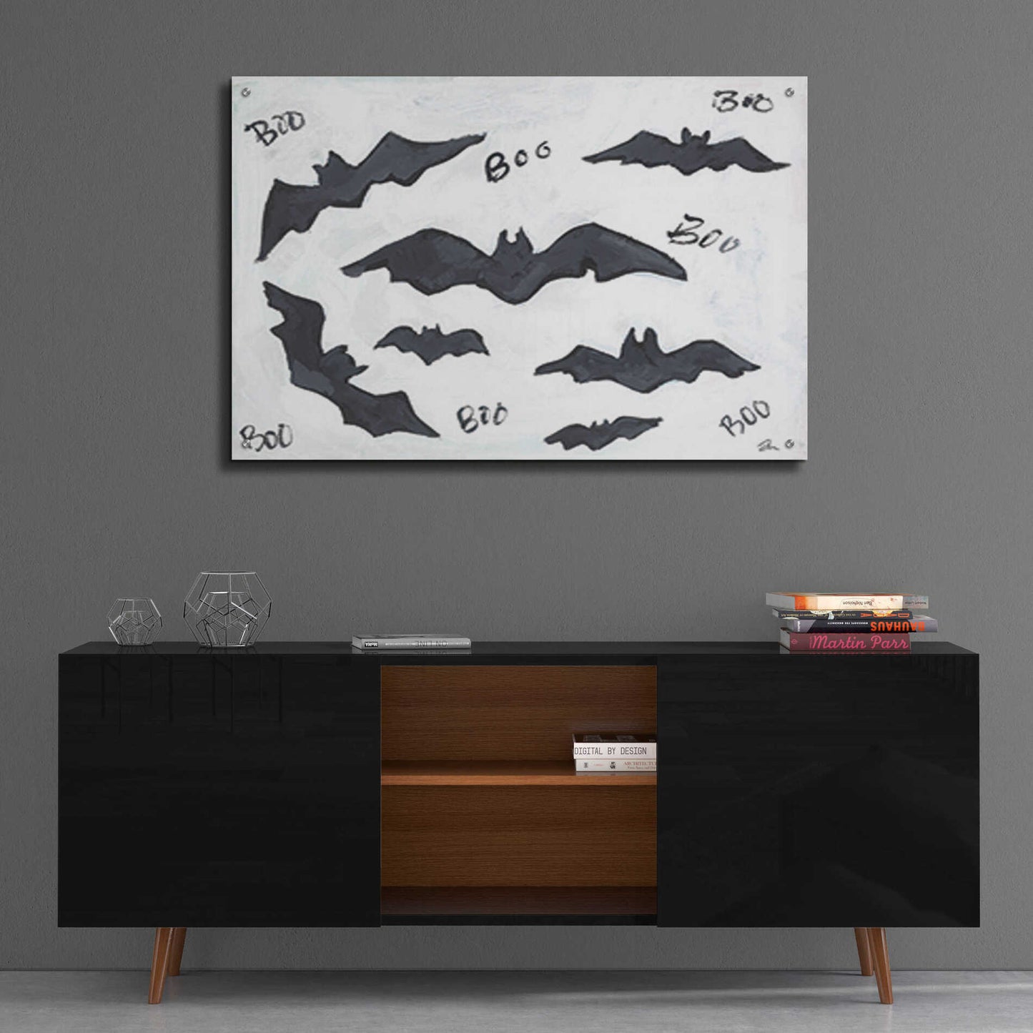 Epic Art 'Boo Bats' by Cindy Jacobs, Acrylic Glass Wall Art,36x24