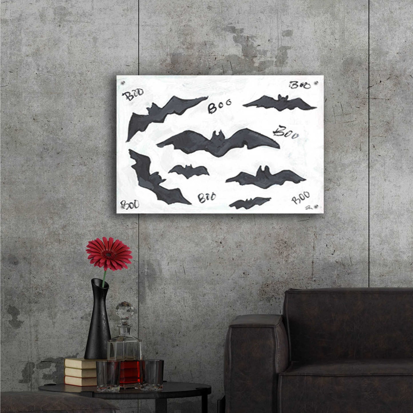 Epic Art 'Boo Bats' by Cindy Jacobs, Acrylic Glass Wall Art,36x24