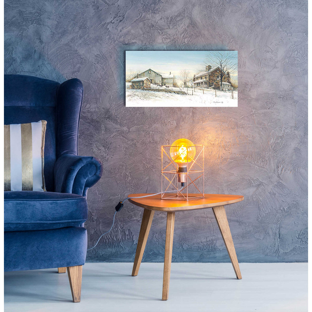 Epic Art 'February Morning' by John Rossini, Acrylic Glass Wall Art,24x12