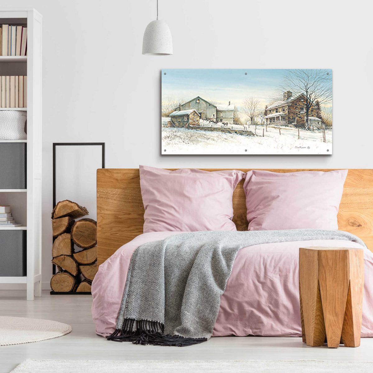 Epic Art 'February Morning' by John Rossini, Acrylic Glass Wall Art,48x24