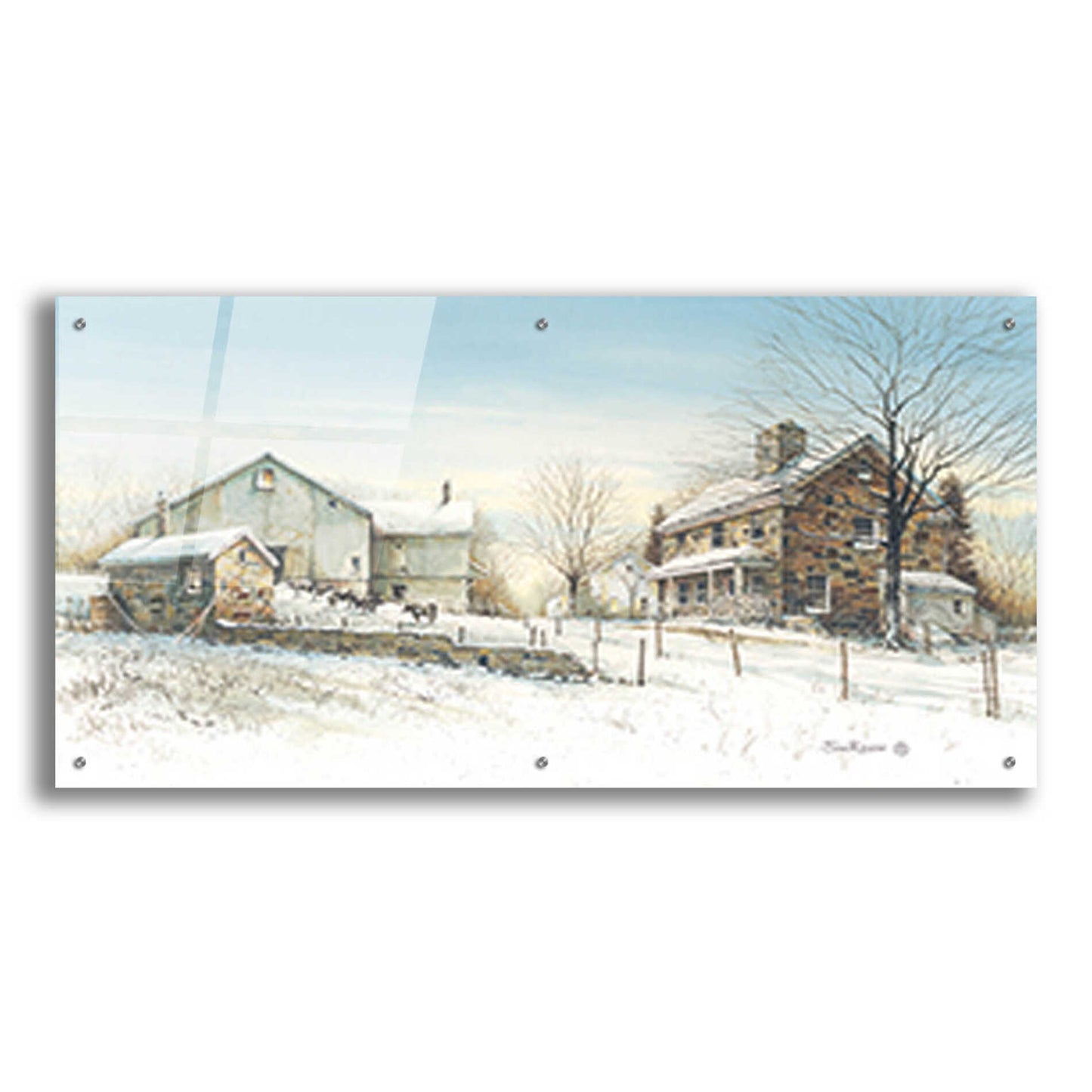 Epic Art 'February Morning' by John Rossini, Acrylic Glass Wall Art,48x24