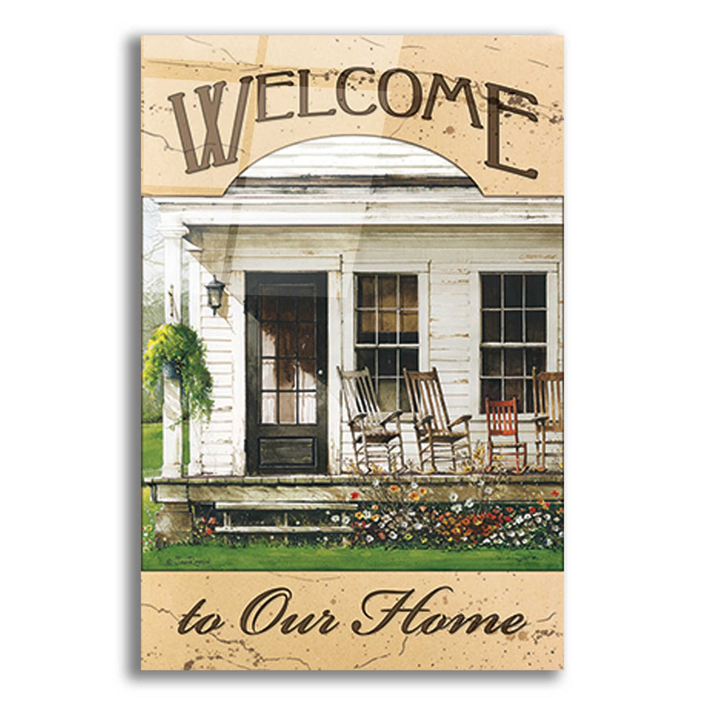 Epic Art 'Welcome to Our Home' by John Rossini, Acrylic Glass Wall Art,12x16