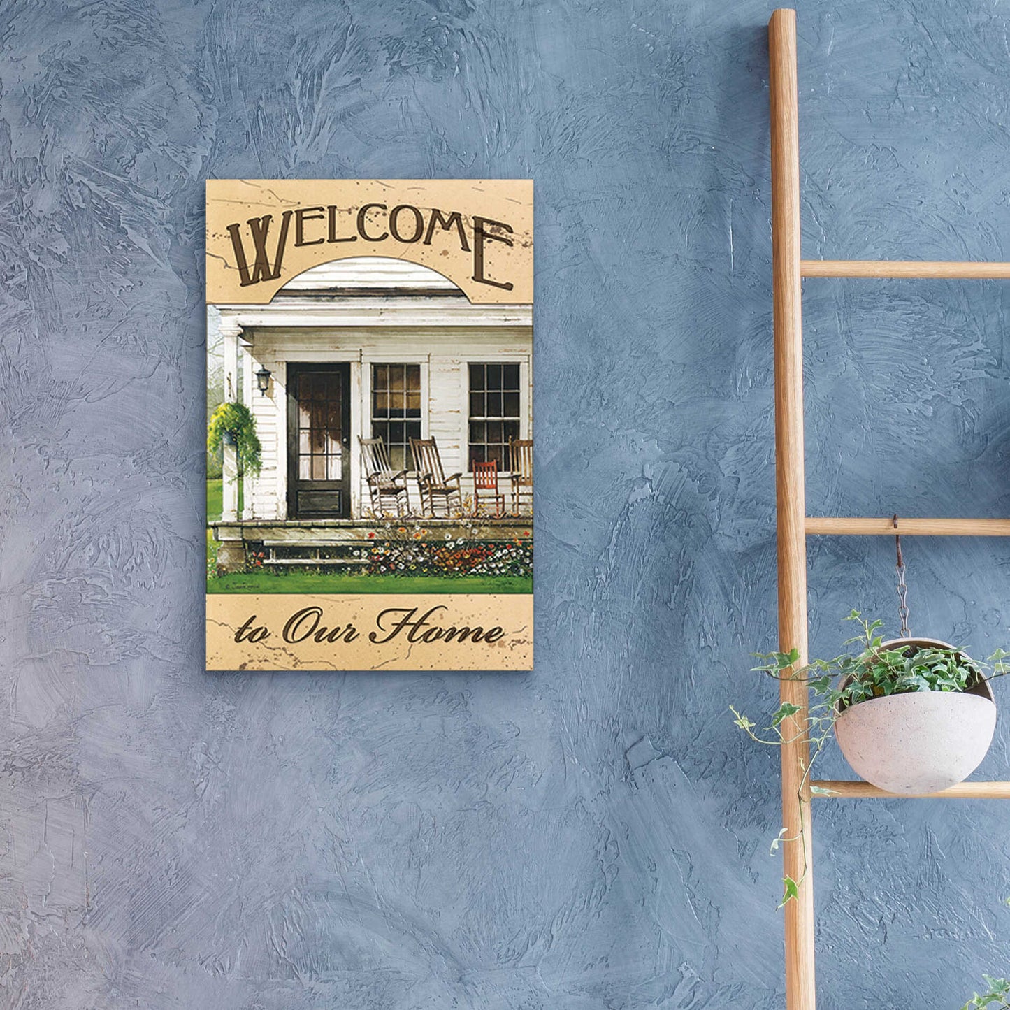Epic Art 'Welcome to Our Home' by John Rossini, Acrylic Glass Wall Art,16x24