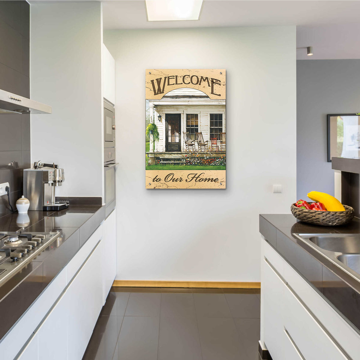 Epic Art 'Welcome to Our Home' by John Rossini, Acrylic Glass Wall Art,24x36