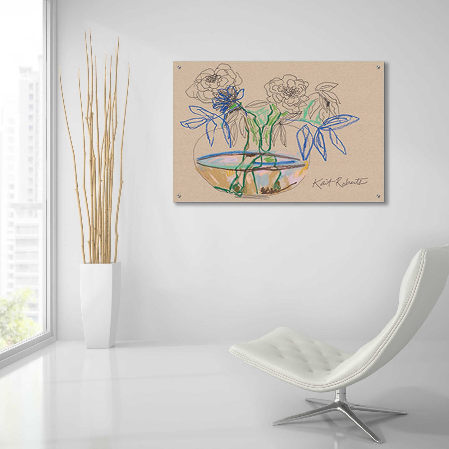 Epic Art 'Bouquet for Debbie' by Kait Roberts, Acrylic Glass Wall Art,36x24